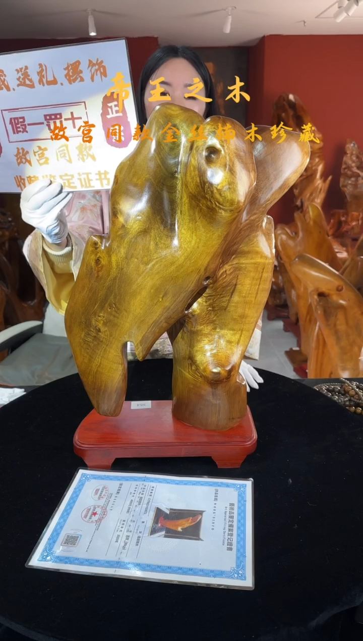 金丝楠金丝楠木随形孤品摆件354