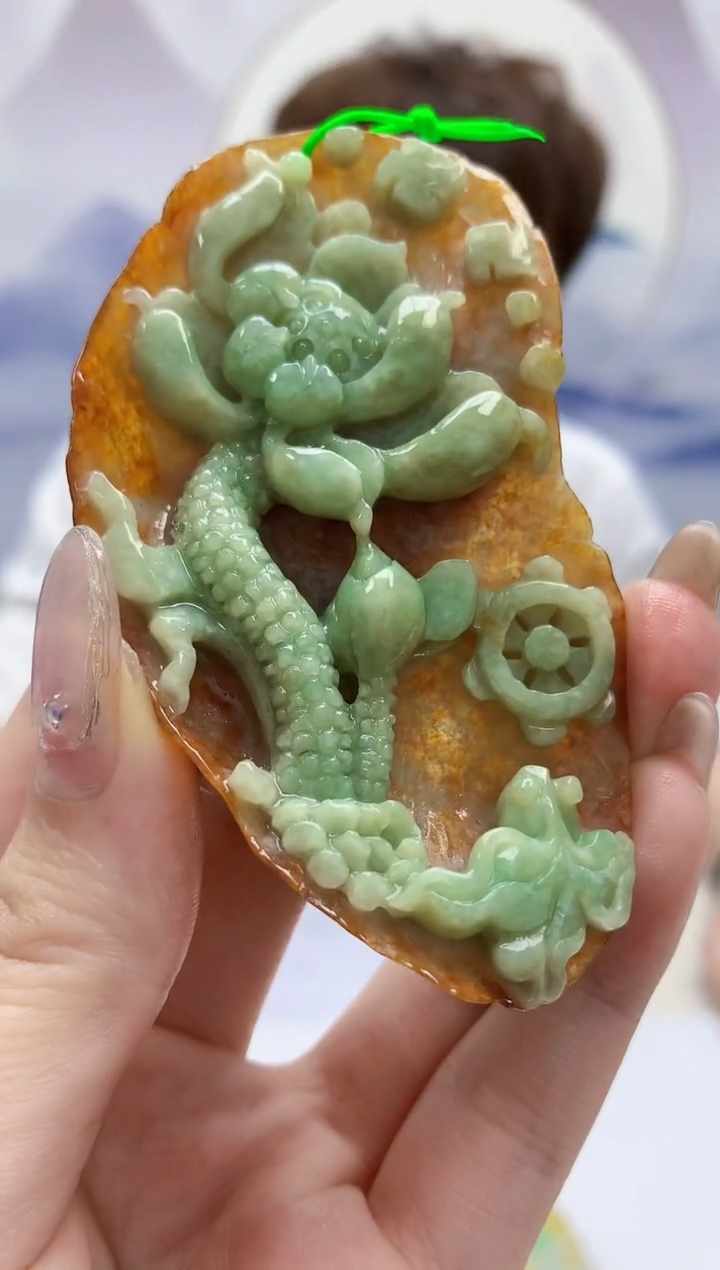 【闪购商品】定制翡翠未镶嵌4868jw-毛货挂件199