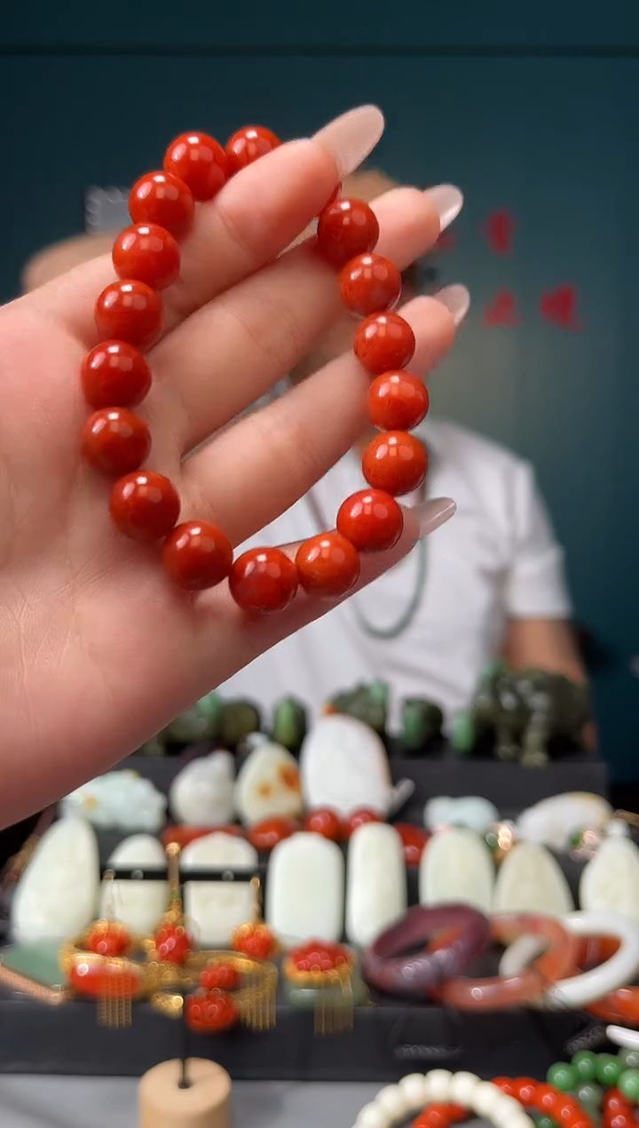 南红玛瑙未镶嵌颈饰手串11