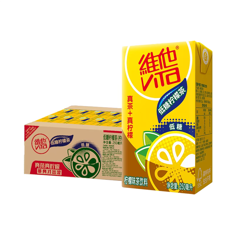 【新鲜日期】维他低糖柠檬茶柠檬味250ml*24夏日必备饮品饮料