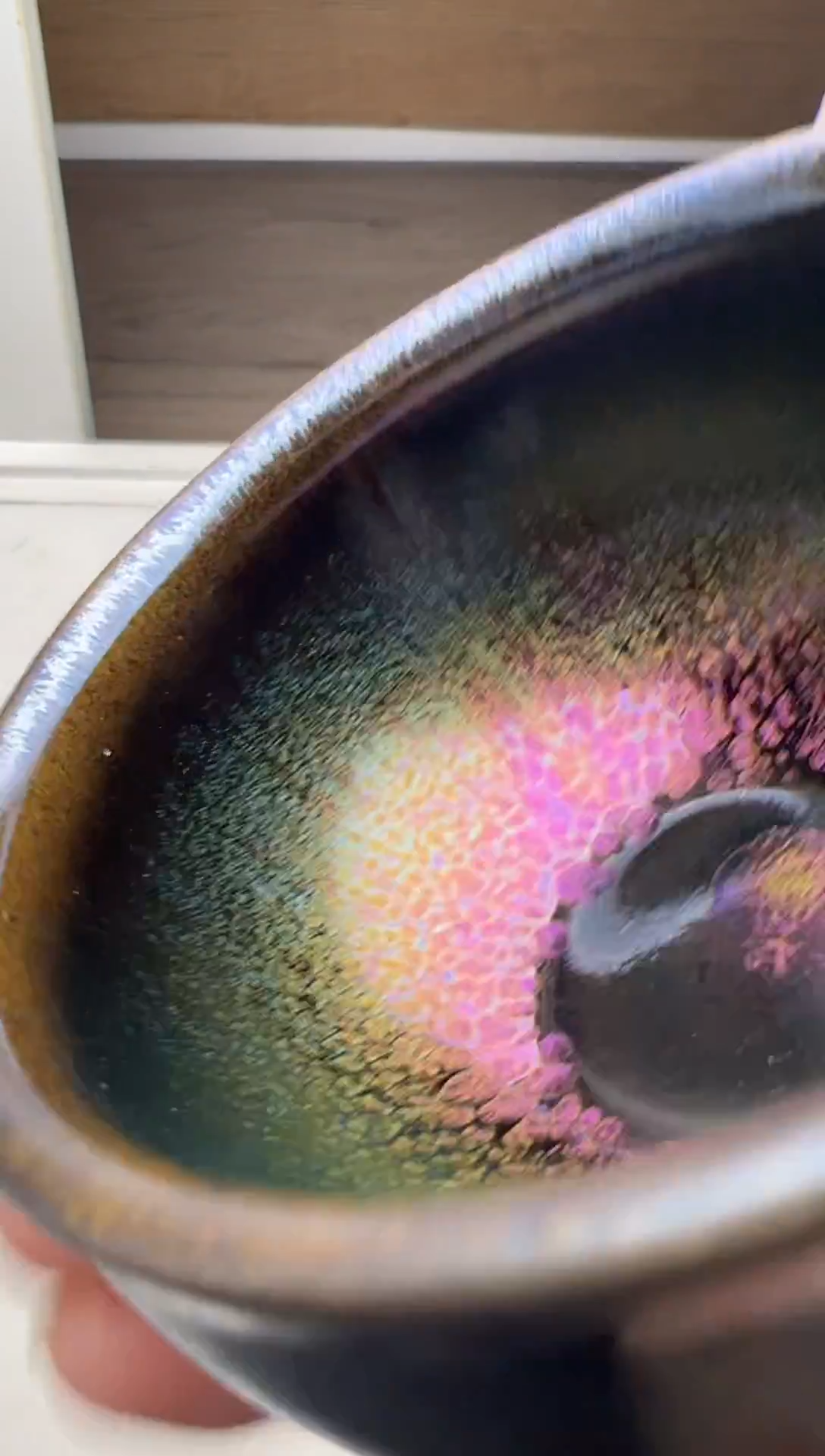 茶盏建窑建盏 七彩油滴