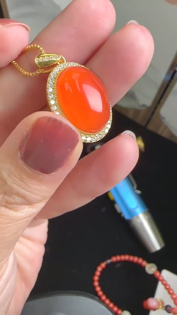 吊坠(不含链)未镶嵌南红玛瑙JJD1222018多样性发一