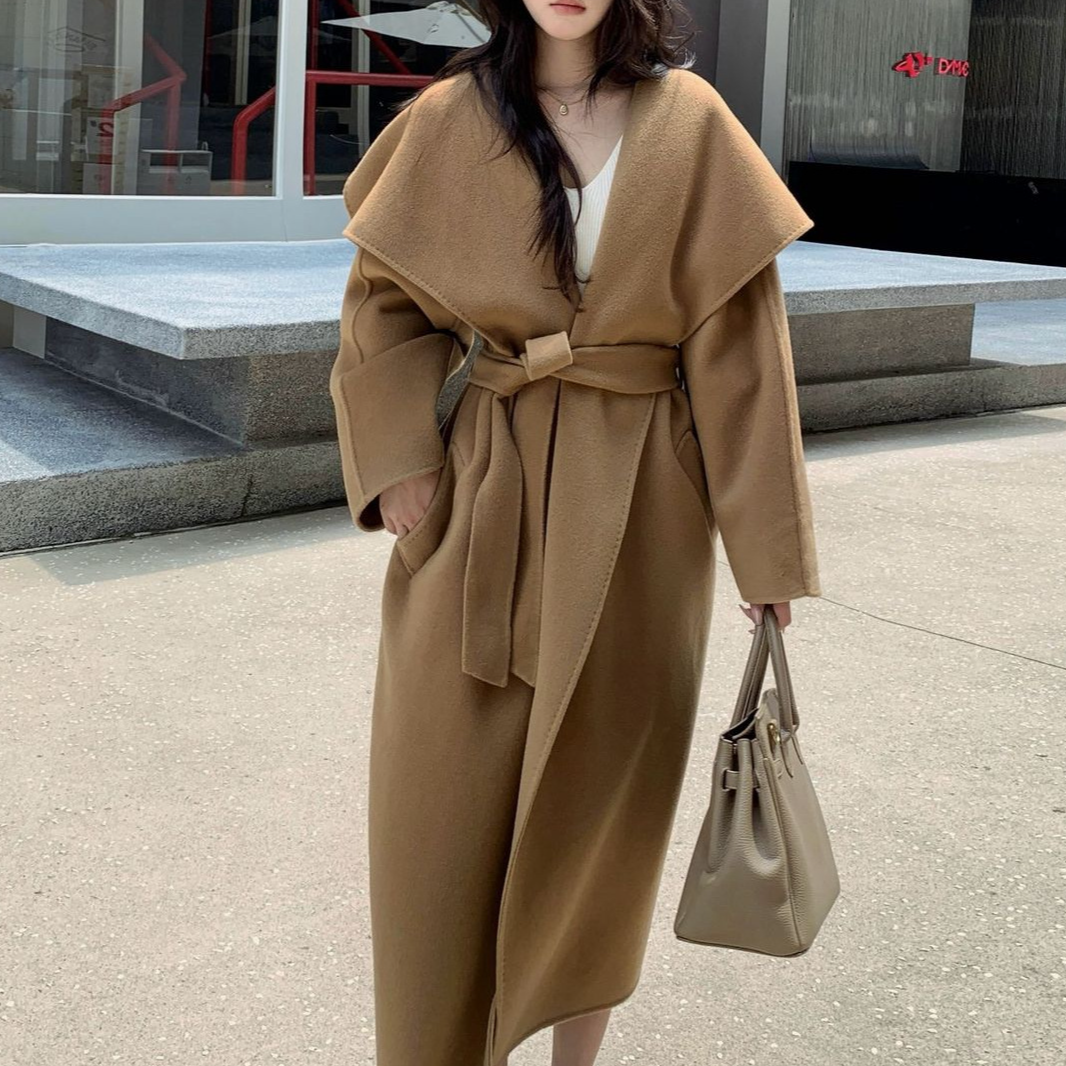 400--499秋冬款中长款冬季外套大衣风衣毛呢小个子气质