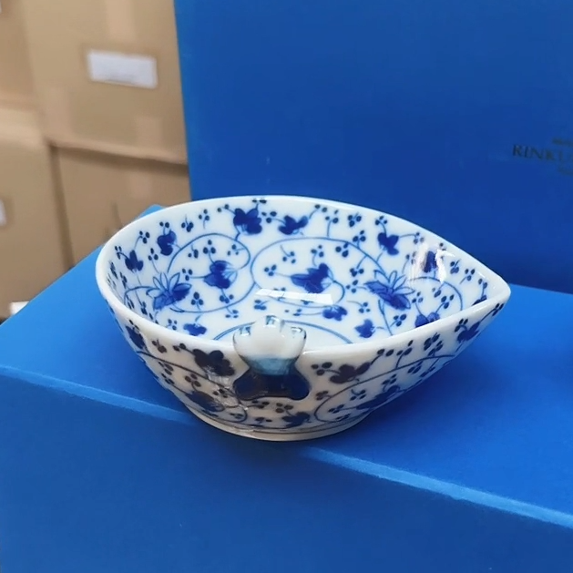 【单支】日本进口林九家陶瓷钵-菊唐草