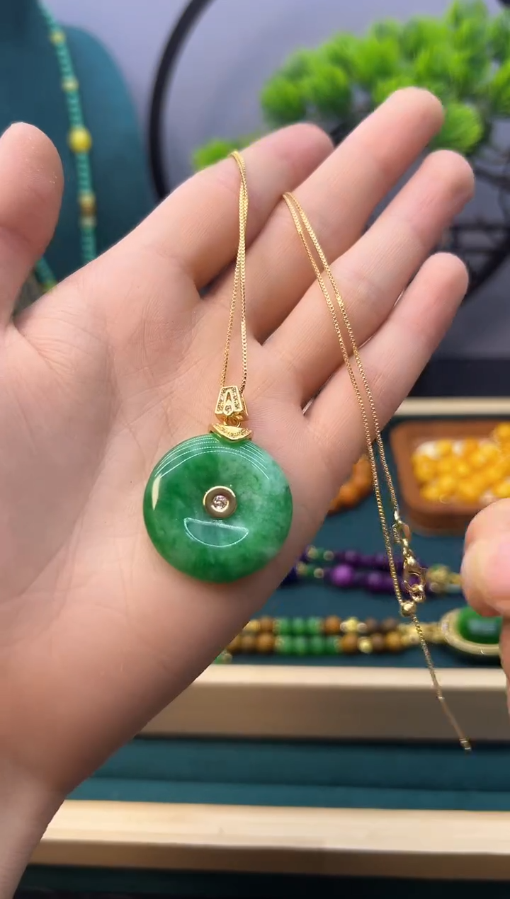 【闪购商品】翡翠颈饰14K金镶嵌