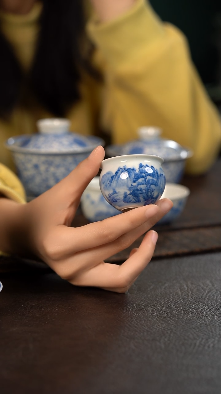 【闪购商品】杯聚澜堂山水小缸杯