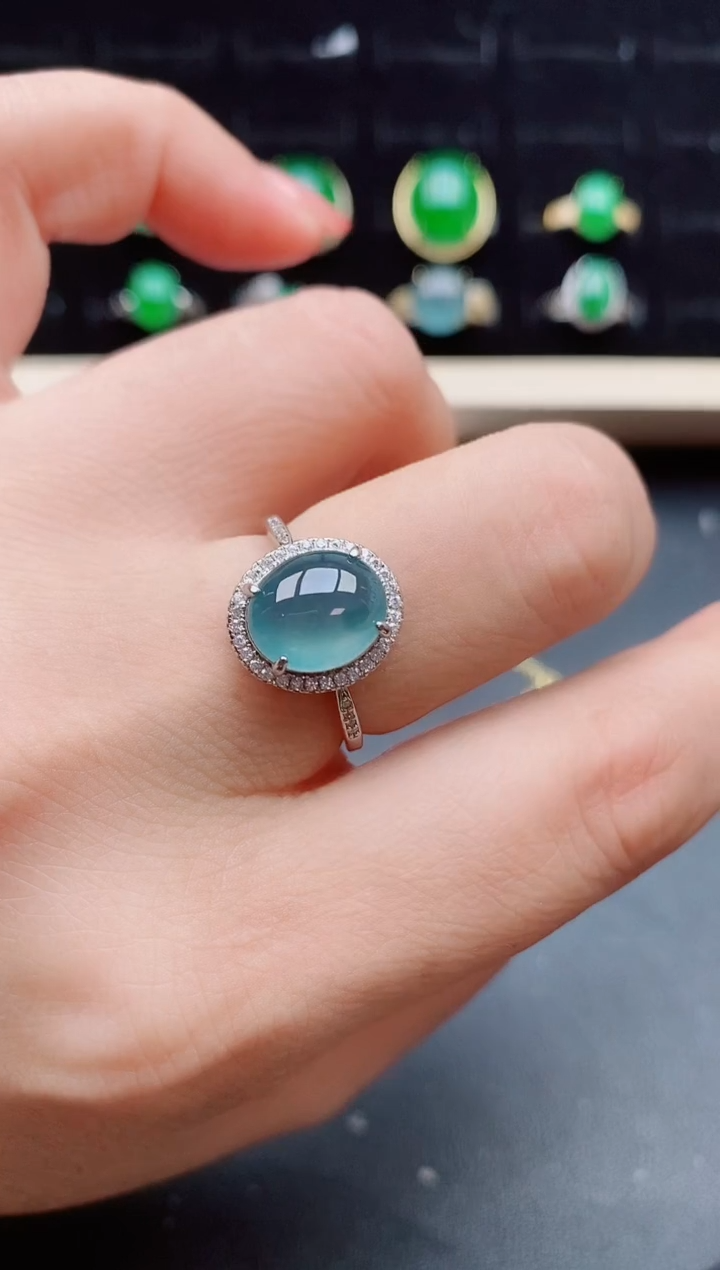 【闪购商品】翡翠戒指银S925镶嵌50805