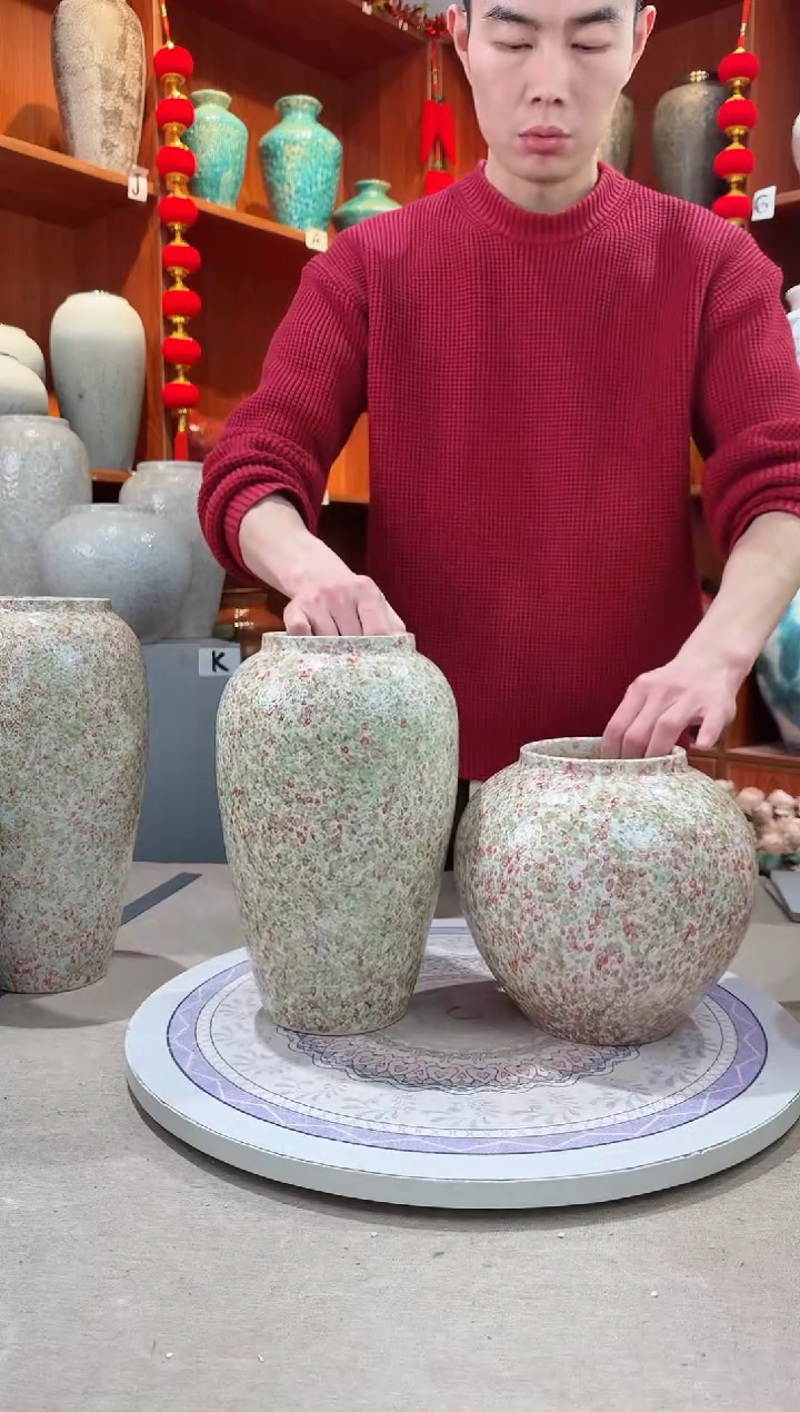 【闪购商品】瓶陶瓷花瓶 无花绿野仙踪中号+小号