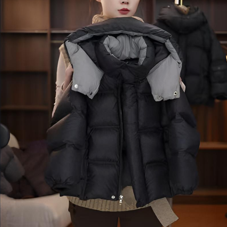 【现货】【叶子】2025新款童装秋冬季儿童加厚保暖韩版连帽儿童羽绒服