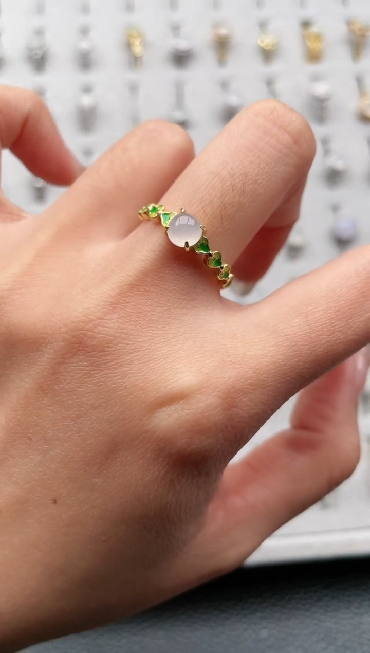 【闪购商品】翡翠戒指银S925镶嵌1111