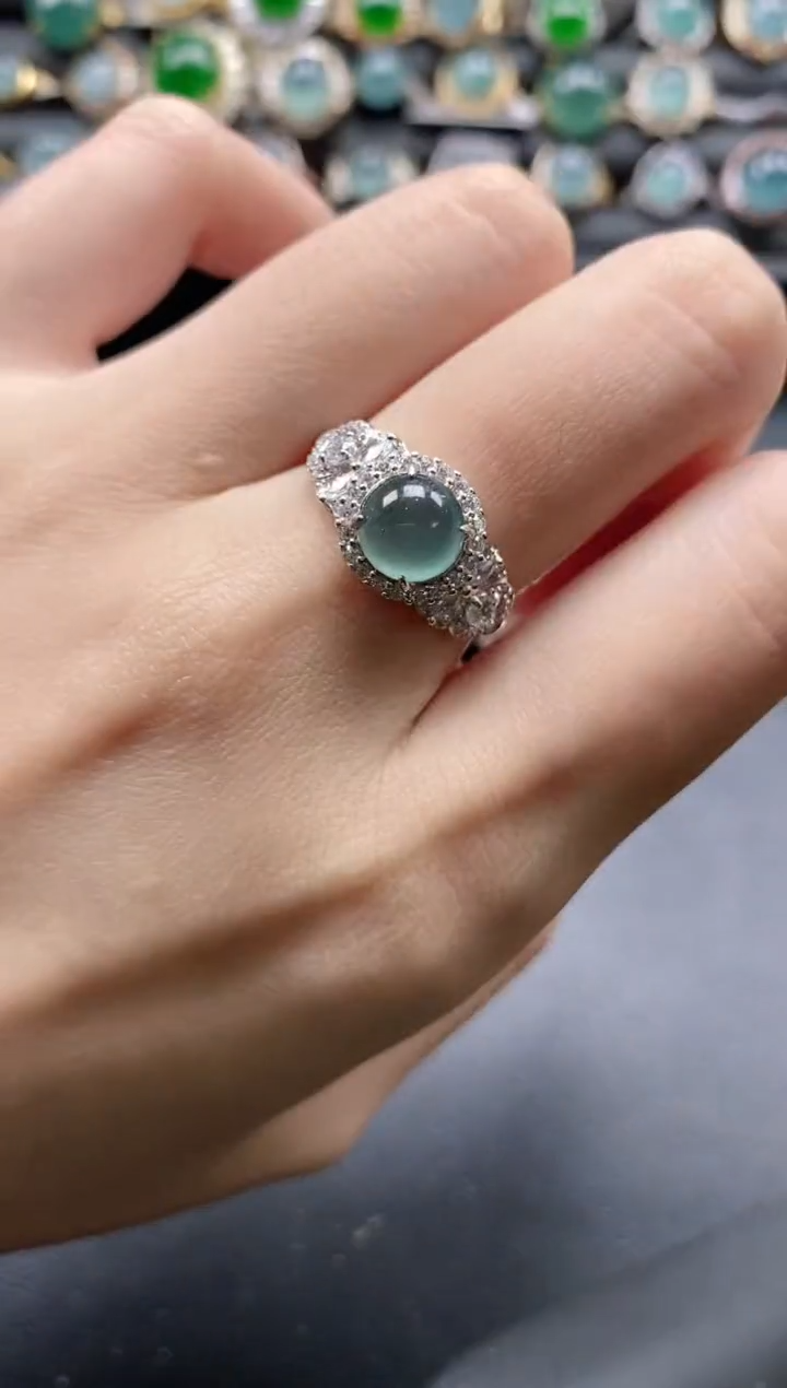 【闪购商品】翡翠戒指银S925镶嵌11111-