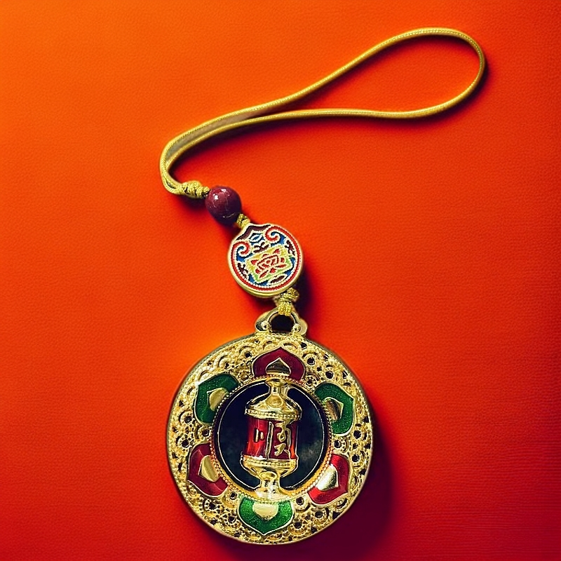 珐琅五路财神挂件