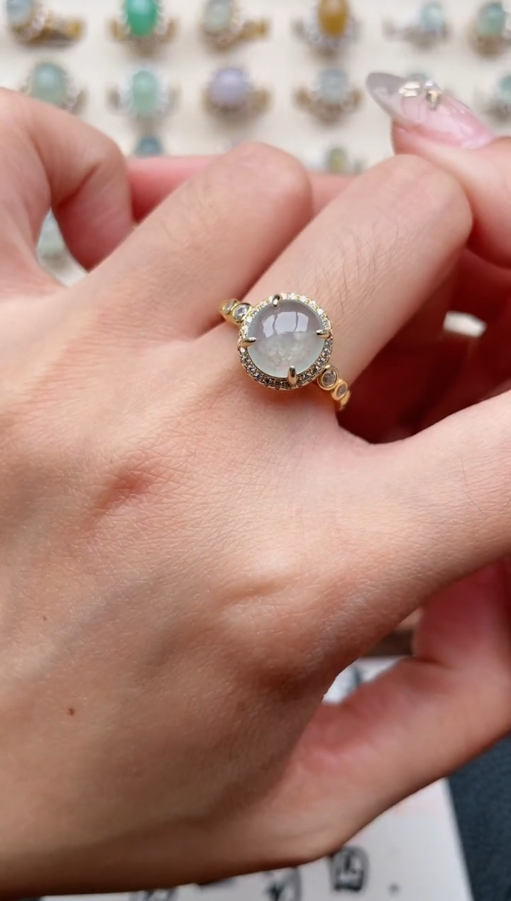 【闪购商品】翡翠戒指银S925镶嵌1111