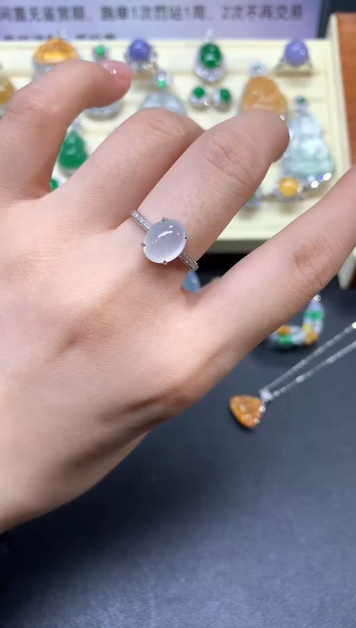 【闪购商品】翡翠戒指18K金镶嵌戒指|2150+215