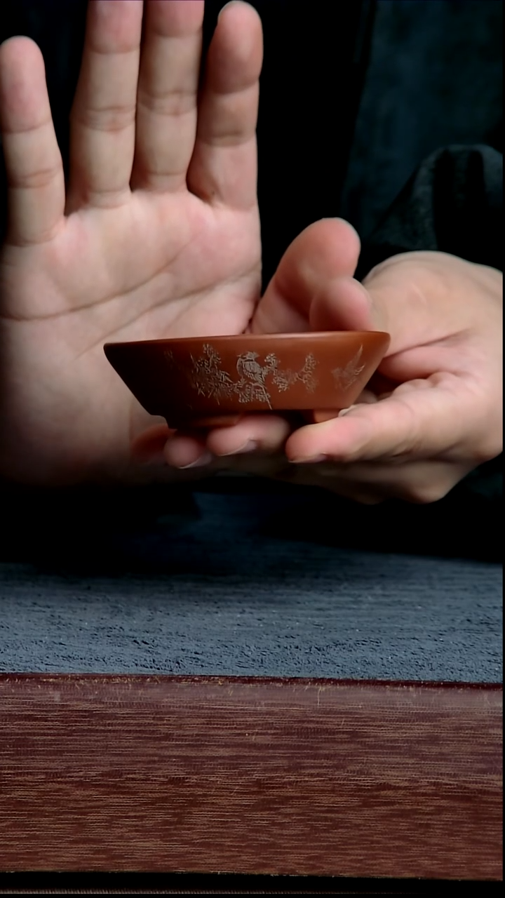 紫砂花盆7*1.8内径紫砂花盆