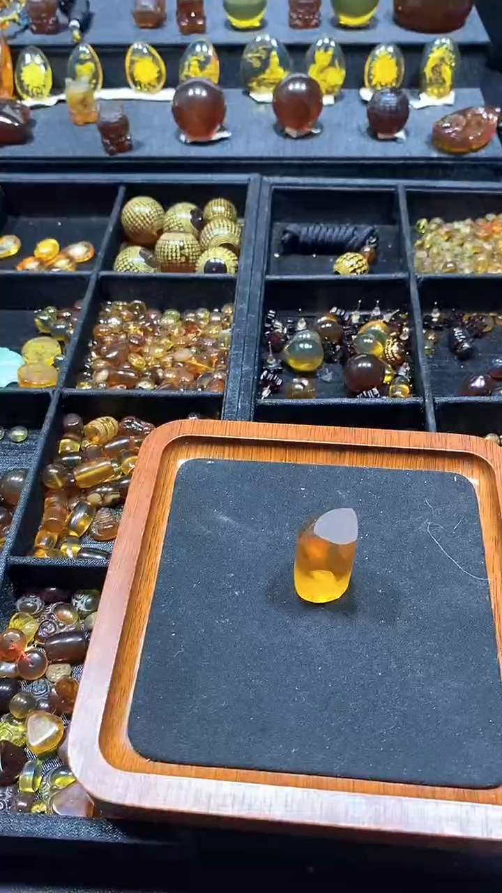 琥珀颈饰未镶嵌天然缅甸琥珀手串