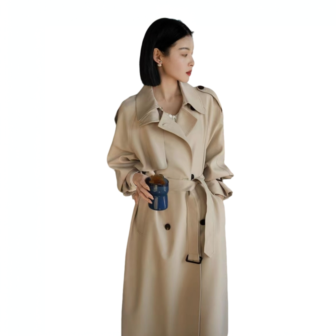 199-399链接风衣外套女小个子英伦风中长款轻奢千金约会春游战袍