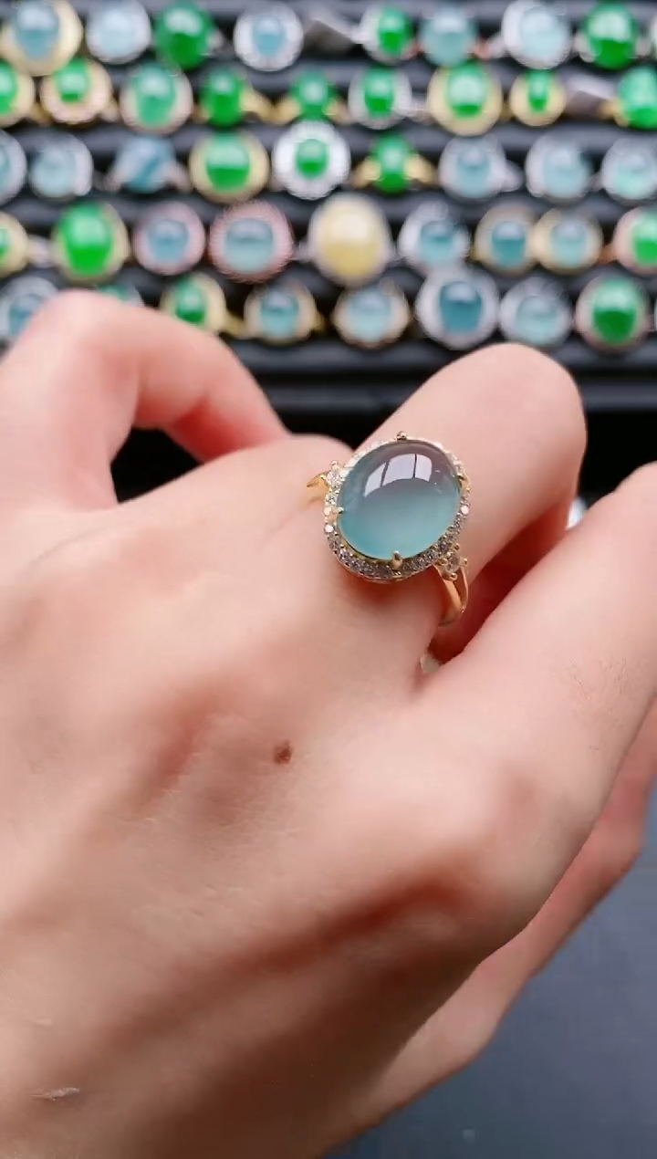 【闪购商品】翡翠戒指银S925镶嵌1111111