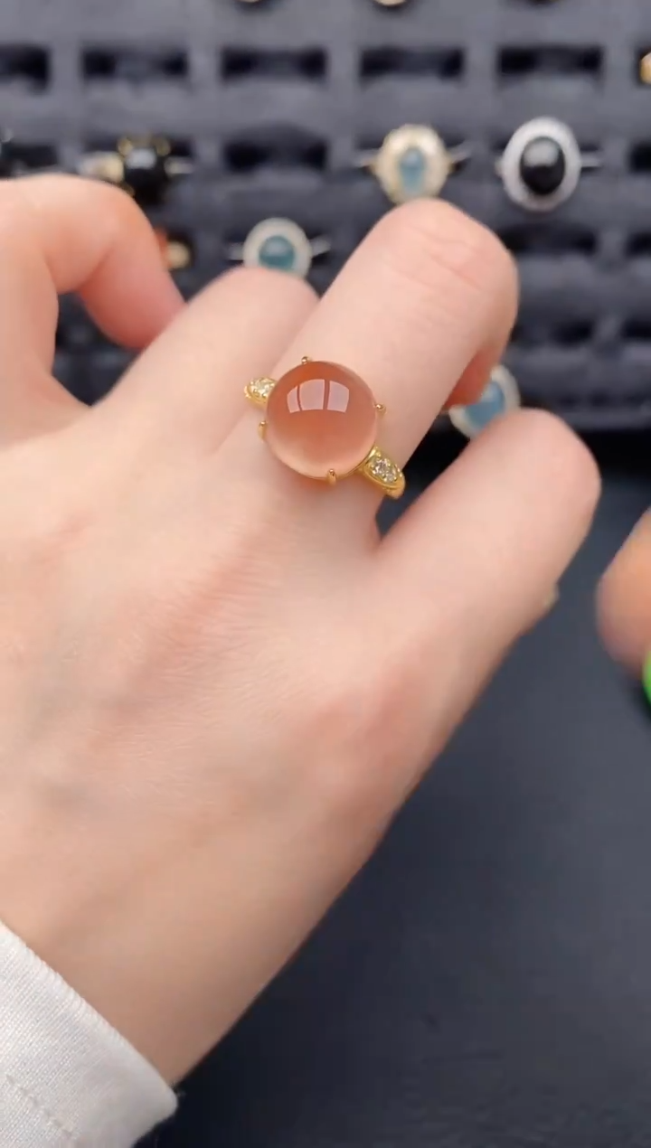 银S925镶嵌南红玛瑙戒指219