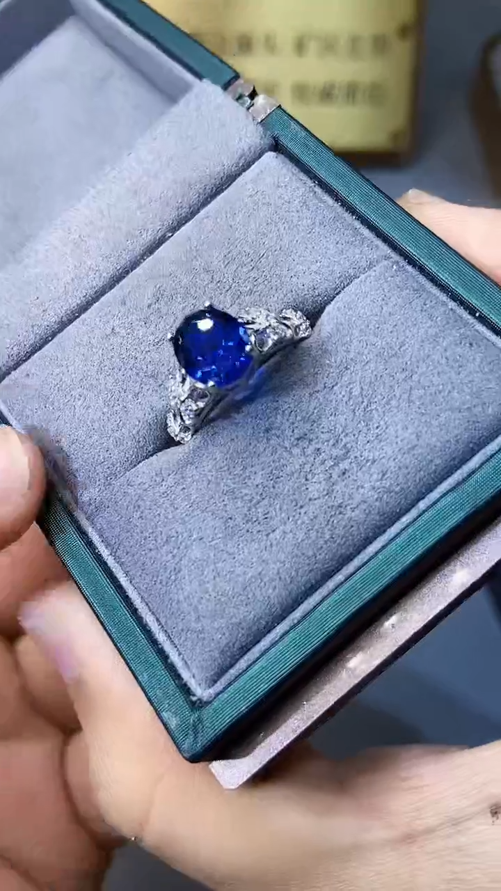 【闪购商品】蓝宝石戒指银S925镶嵌354