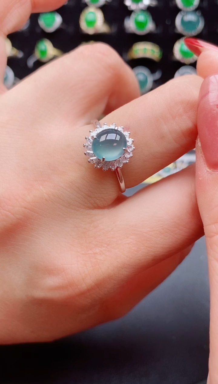 【闪购商品】翡翠戒指银S925镶嵌321321