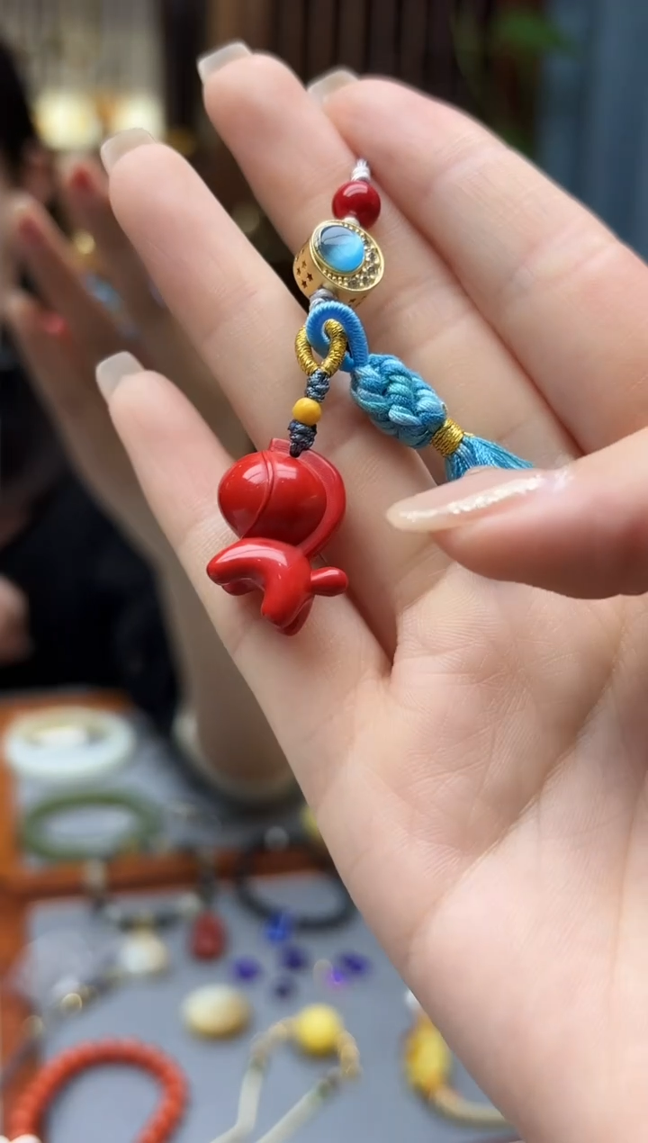 天然辰砂朱砂小马挂件ZD