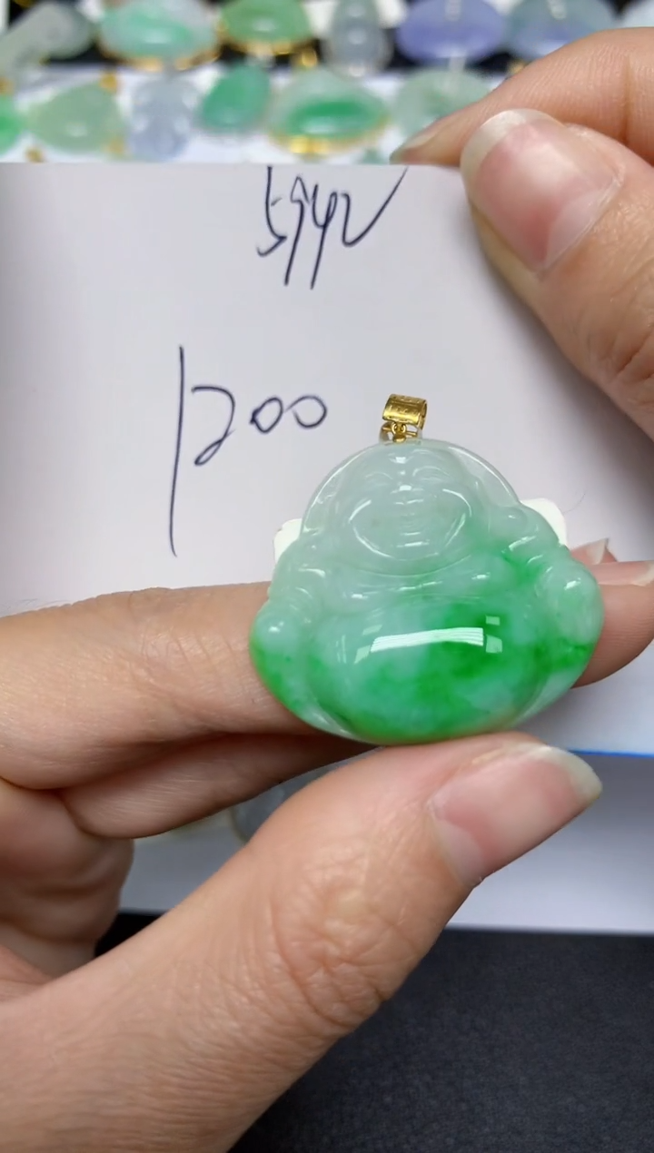 【闪购商品】翡翠颈饰18K金镶嵌 天然翡翠A货
