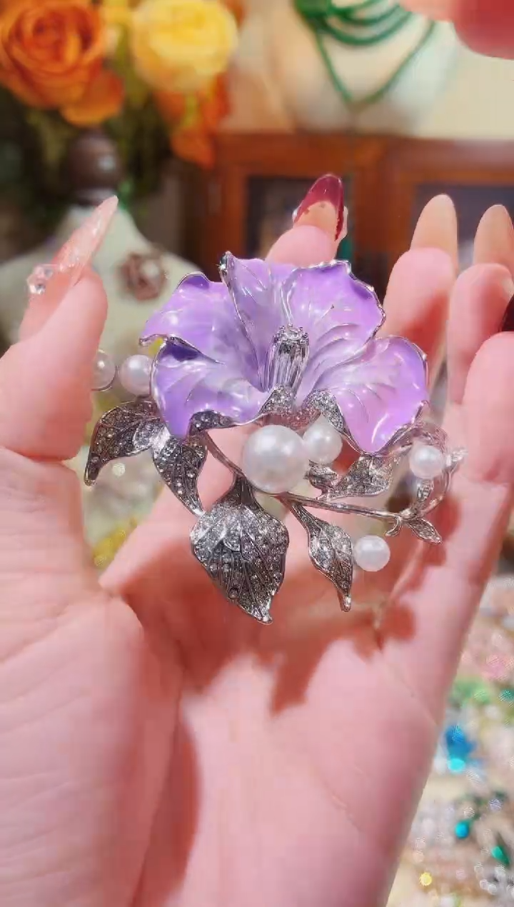 合成立方氧化锆铜合金牵牛花