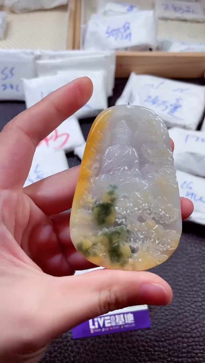翡翠未镶嵌颈饰00000915观音