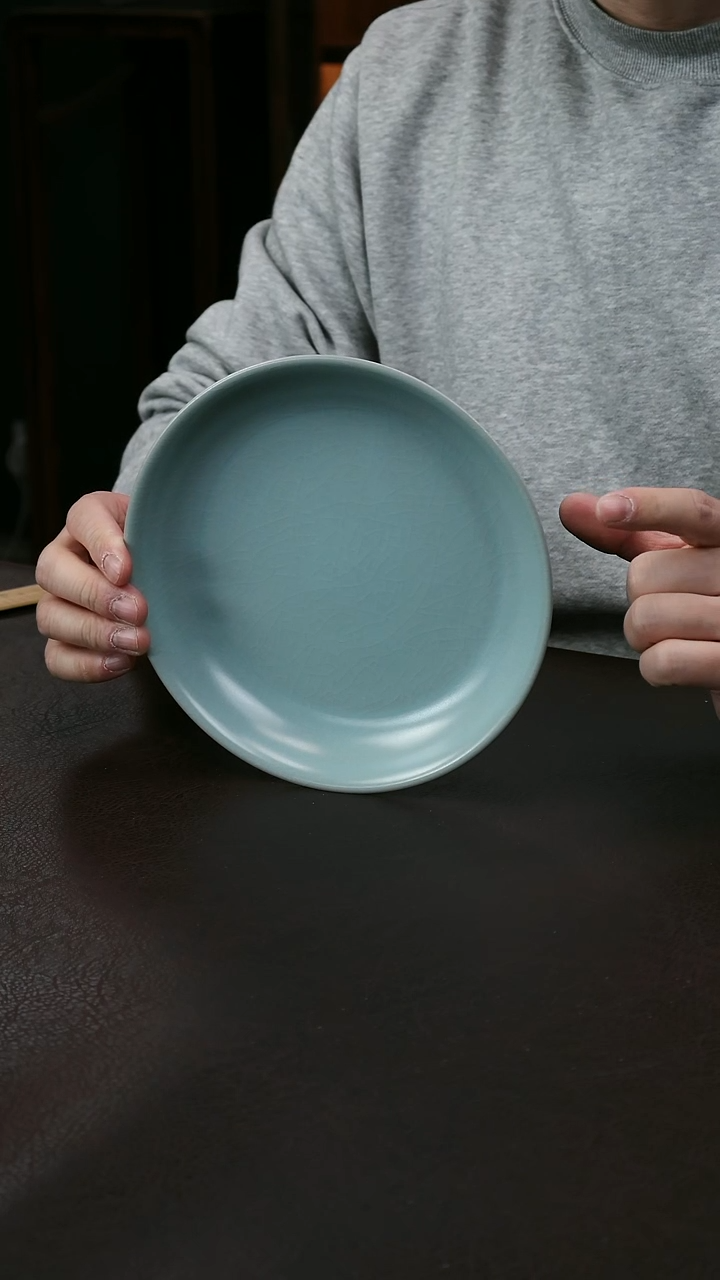 【闪购商品】其他汝官窑卷足汝窑盘63