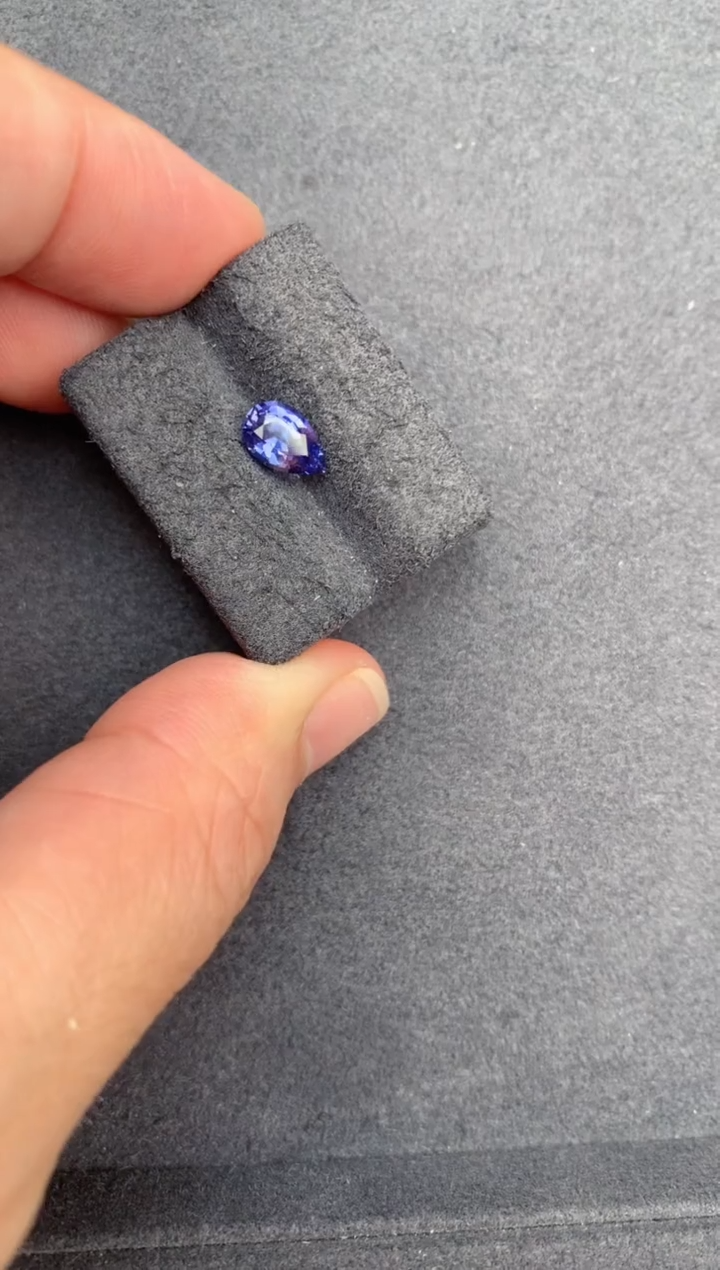 蓝宝石裸石未镶嵌1ct无烧紫蓝宝