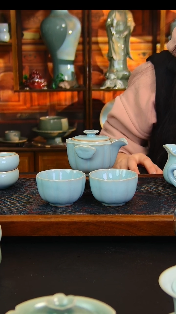瓷片原矿汝瓷福利单杯，微瑕