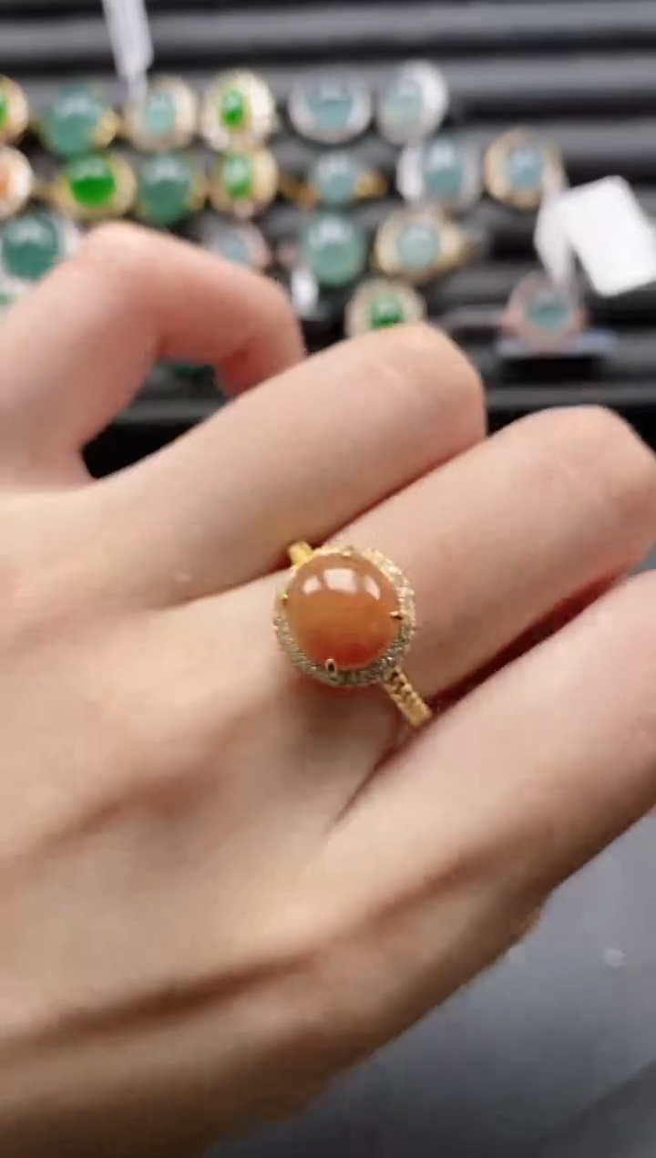 【闪购商品】翡翠戒指银S925镶嵌51151