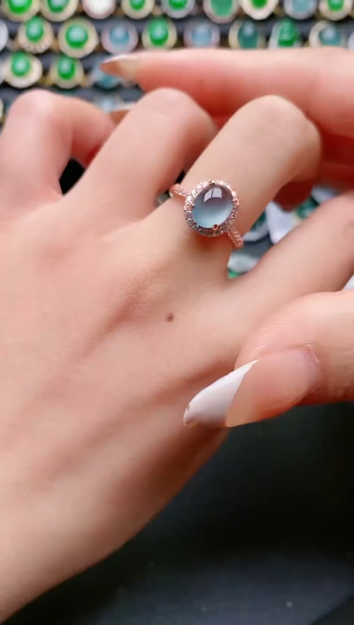 【闪购商品】翡翠戒指银S925镶嵌1111111