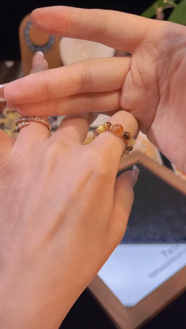 未镶嵌手串水晶小*柚白茶清欢