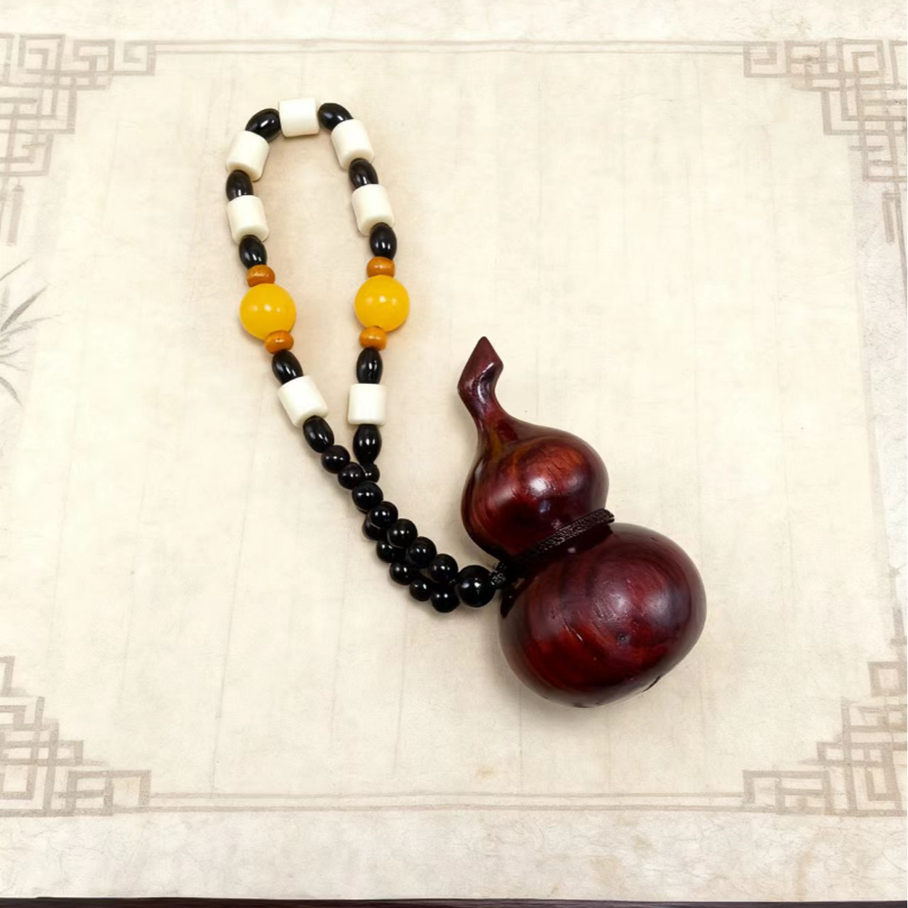 小叶紫檀葫芦手把件624【无礼盒】