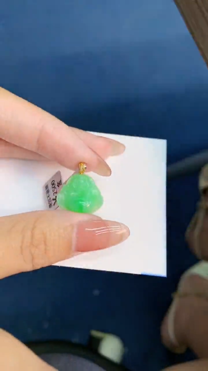 翡翠18K金镶嵌颈饰           1