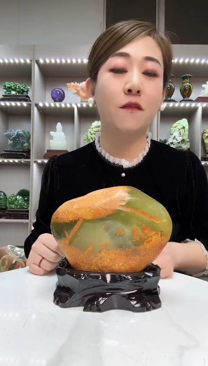 石材天然石材家居摆件办公室客厅玄关高档摆件