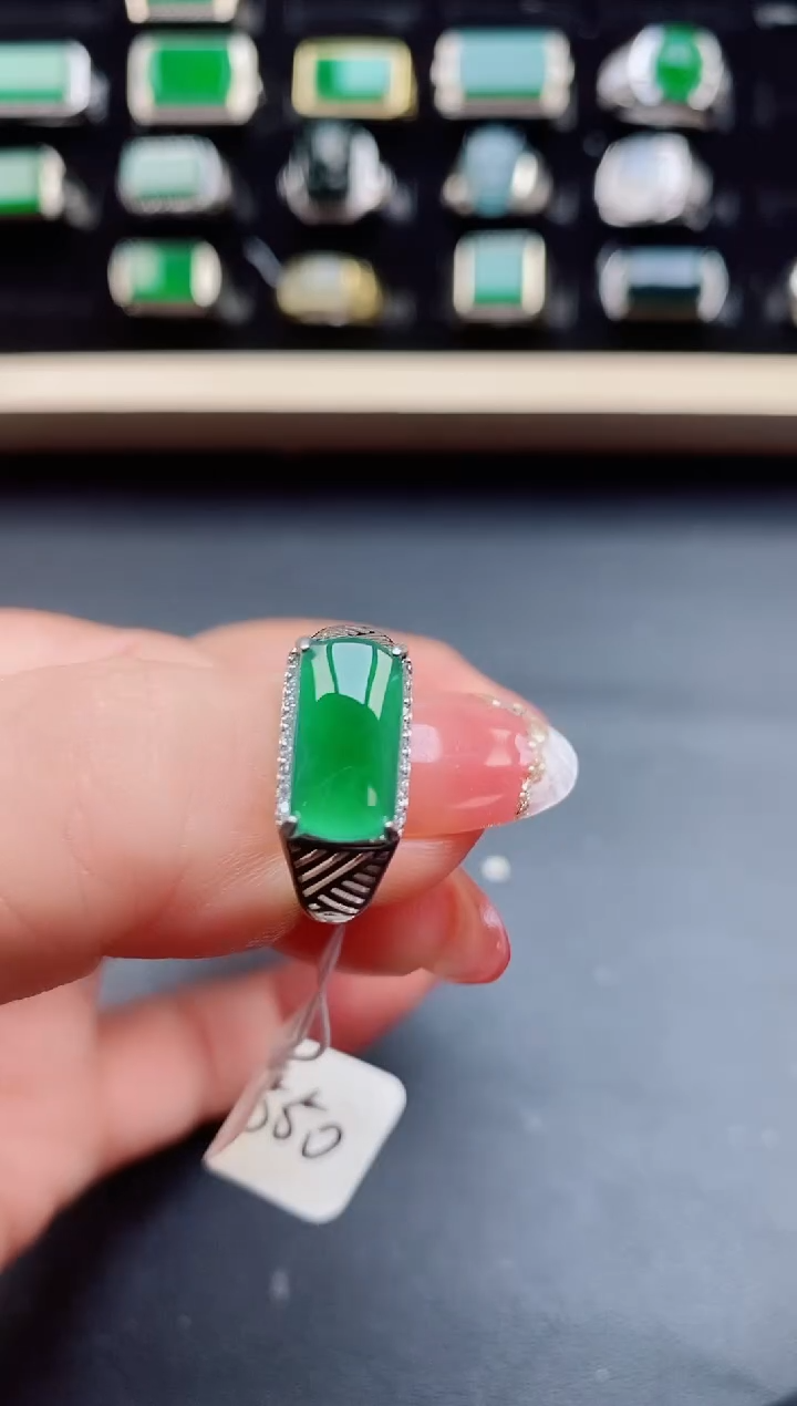 【闪购商品】翡翠戒指银S925镶嵌508050