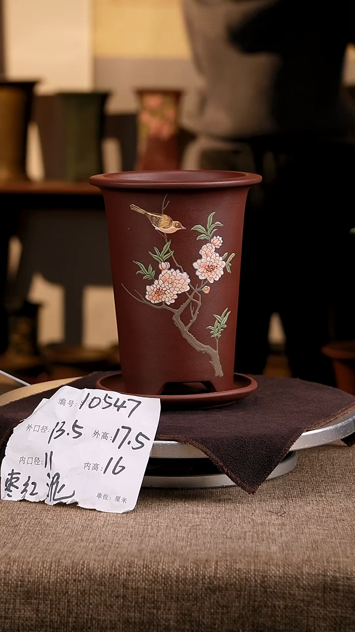 紫砂花盆花卉工艺10547+z