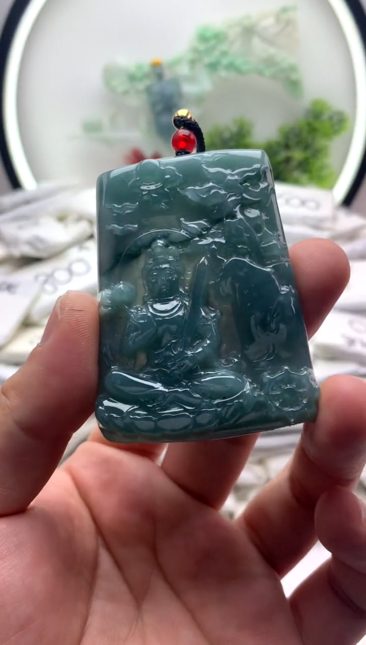 翡翠未镶嵌颈饰虚空藏【品质一般介意慎拍】