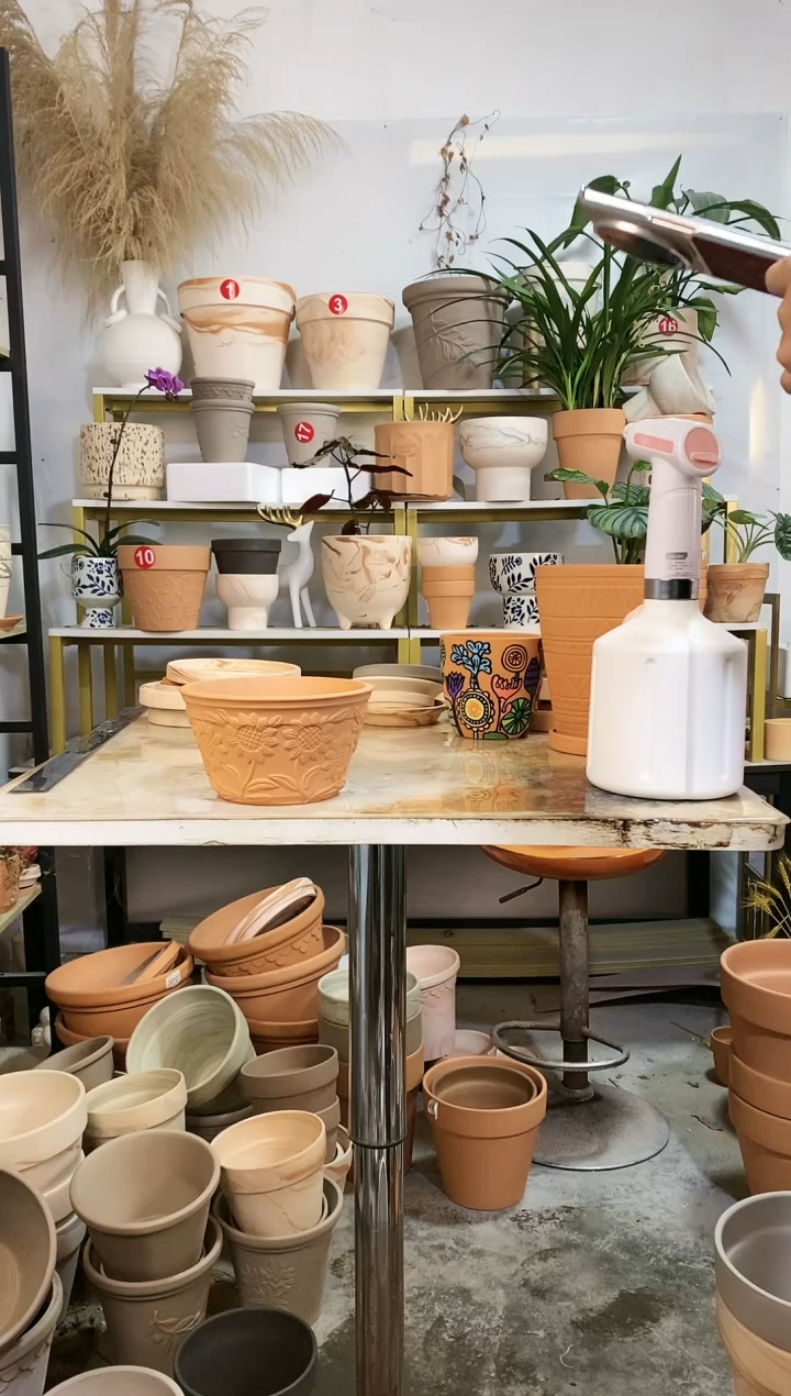 【闪购商品】红陶15*9红陶浮雕矮盆 2盆无托