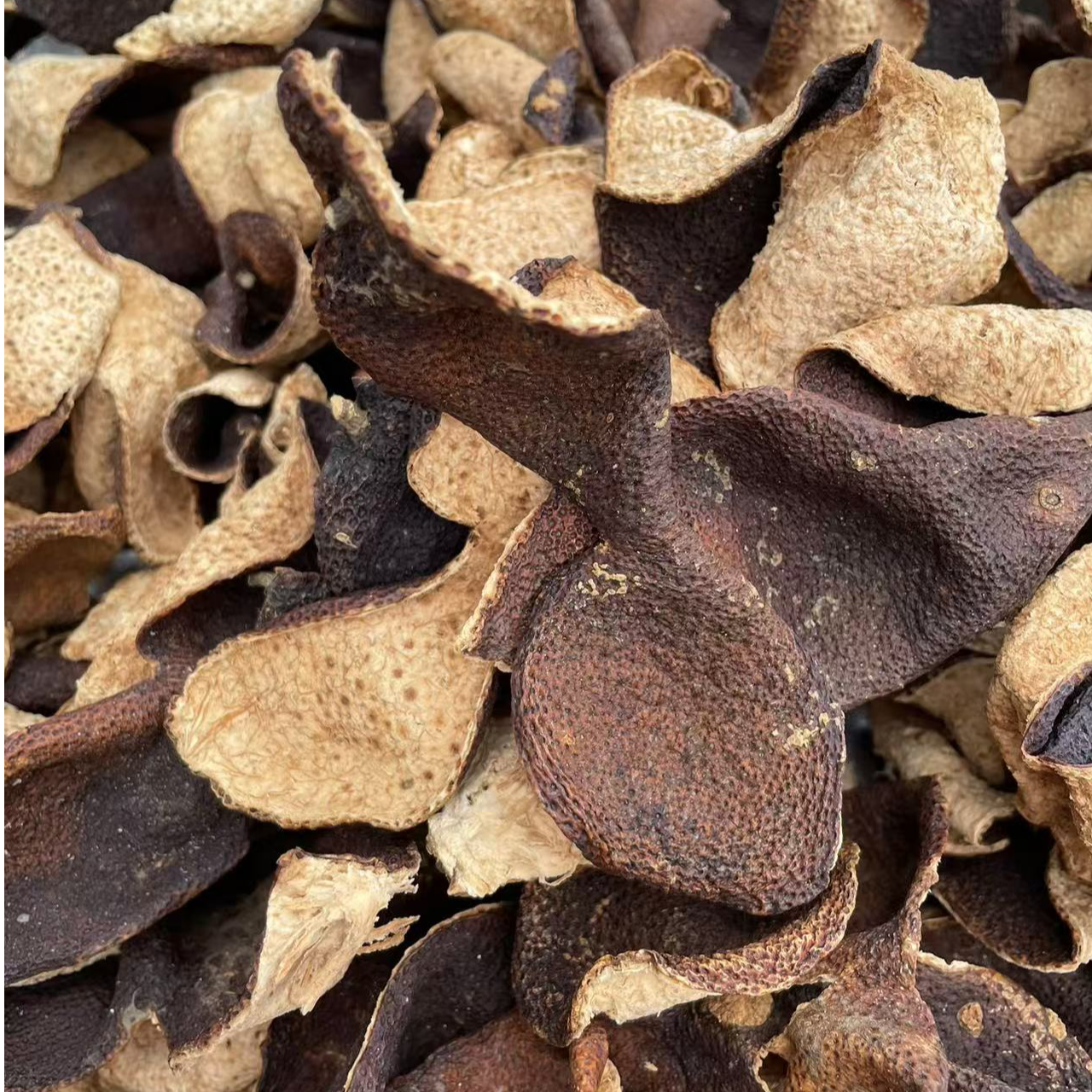 2020大泽圏枝二红皮正宗新会陈皮自然生晒干仓存储