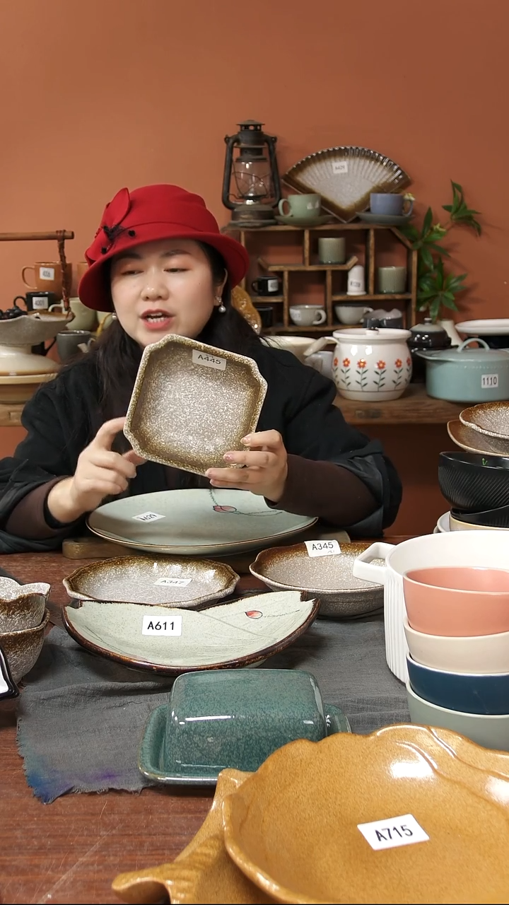 陶瓷A445 一只陶瓷粗陶八角方碗可能微瑕15*5