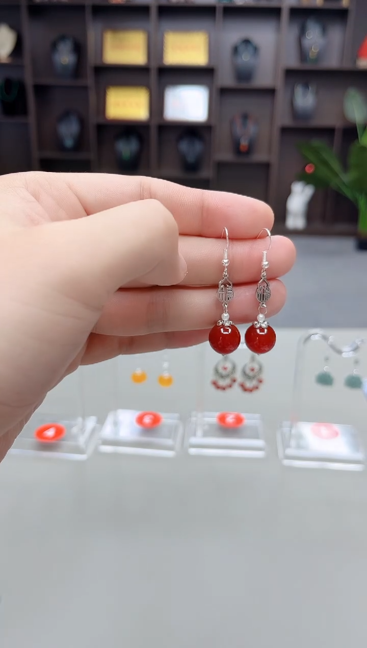 未镶嵌耳钉玛瑙/玉髓230