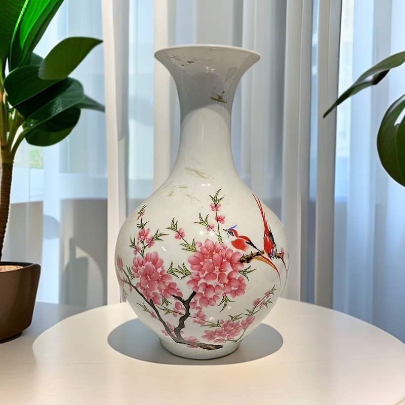 备用/景德镇陶瓷桃花花瓶2F10