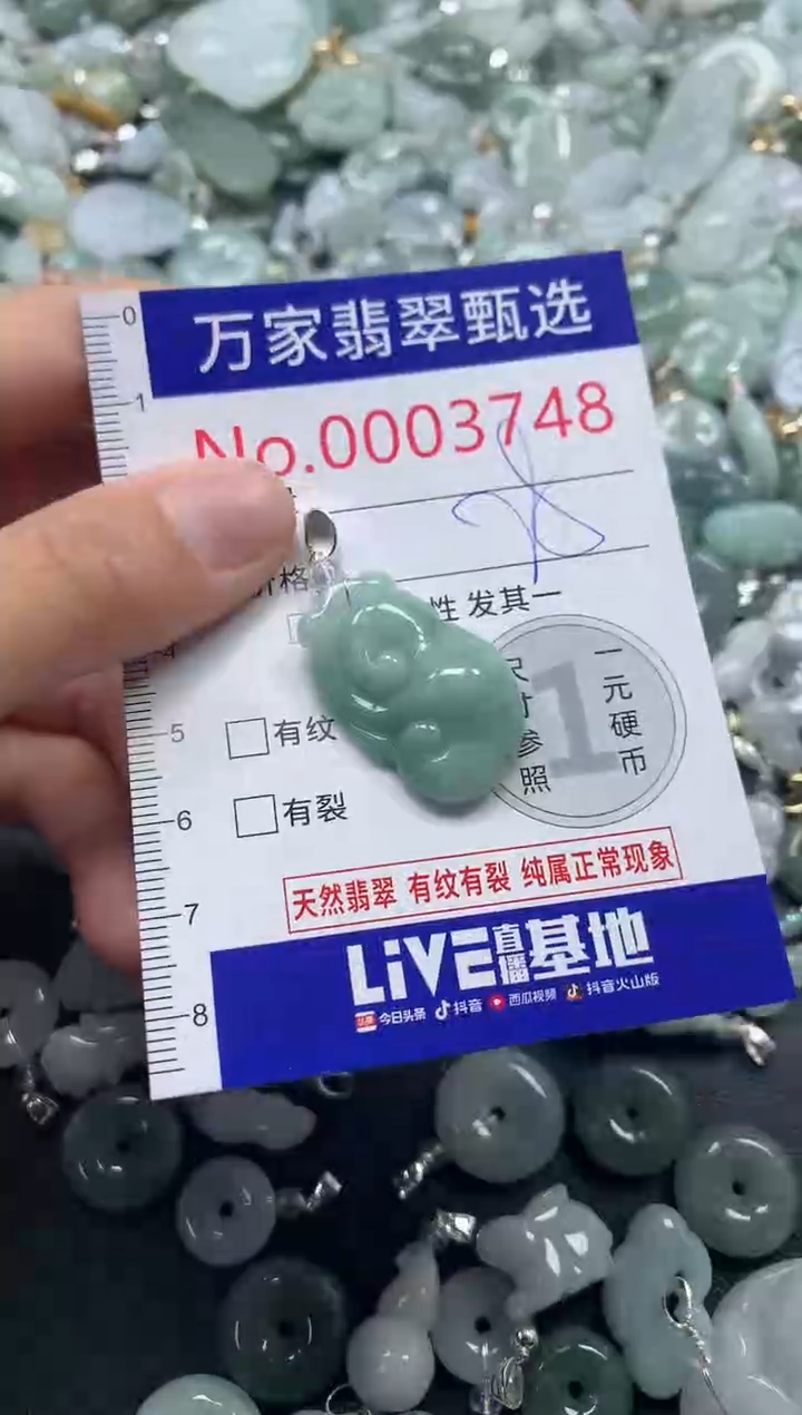 吊坠(不含链)未镶嵌翡翠3748