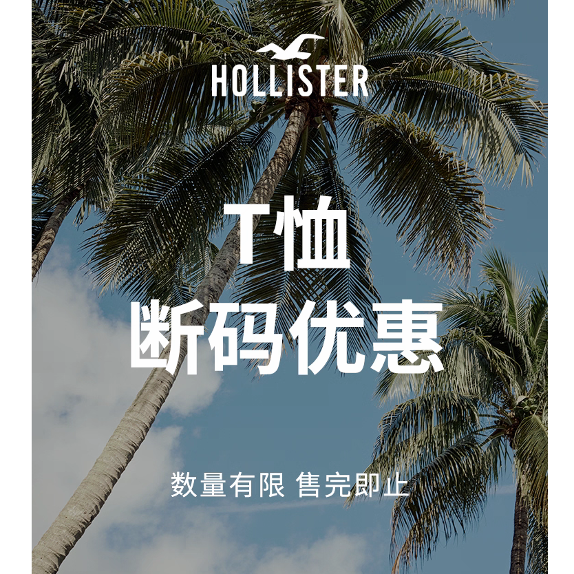 【断码优惠合集】Hollister小海鸥美式辣妹百搭舒适短袖T恤女装