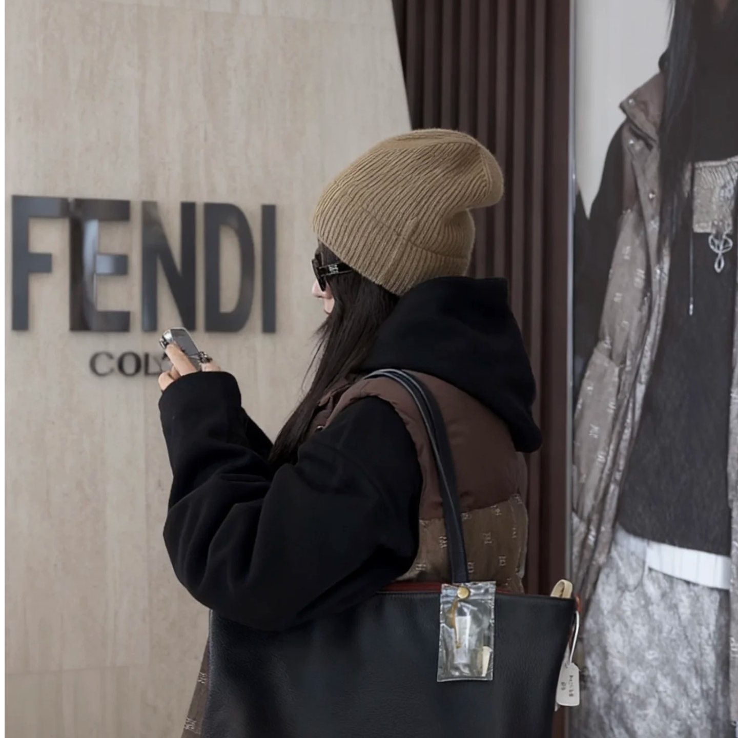 99新 FENDI/芬迪 FF半满印拼接羽绒马甲/48码/csy014