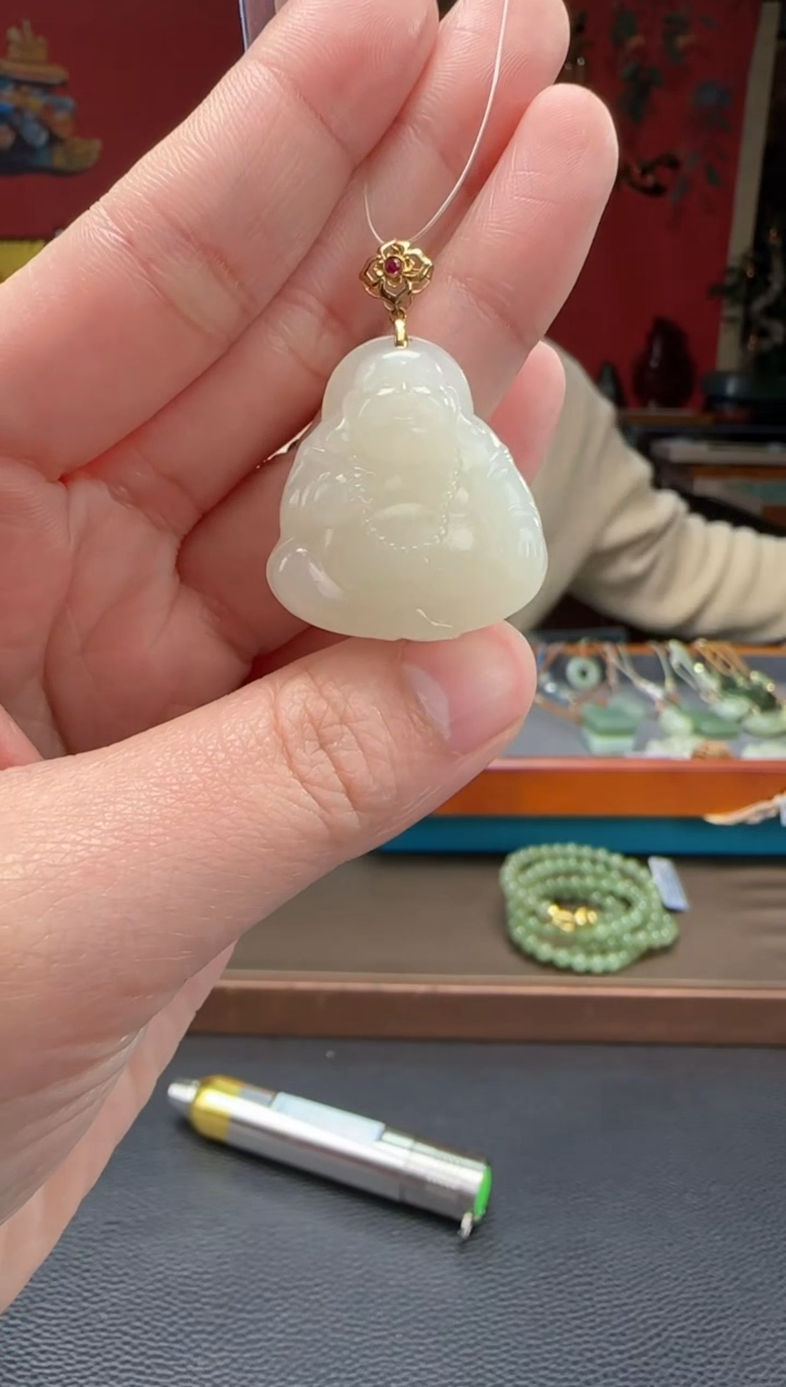 【闪购商品】和田玉颈饰未镶嵌白玉佛公
